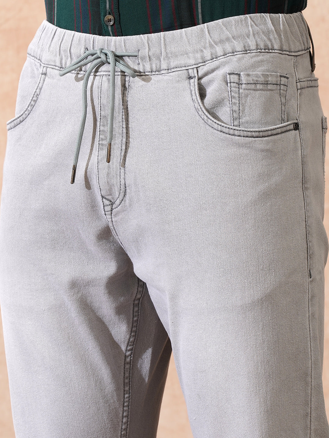 Faded Denim Jogger | Grey