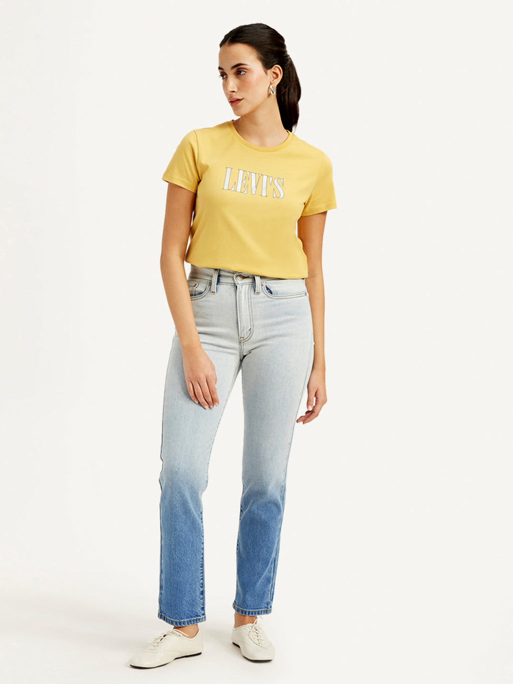 Women's Blue Wedgie Straight Fit High Rise Jeans