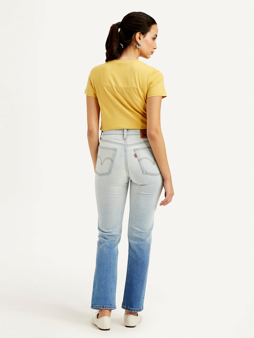 Women's Blue Wedgie Straight Fit High Rise Jeans