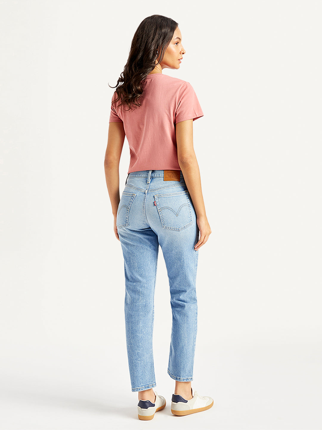 Women's Blue Wedgie Straight Fit Mid Rise Jeans