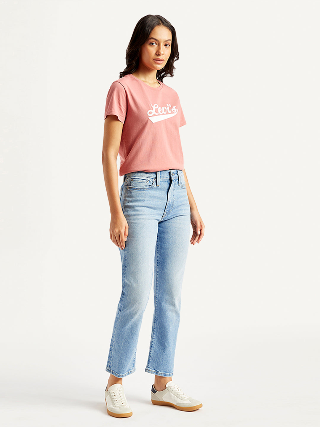 Women's Blue Wedgie Straight Fit Mid Rise Jeans