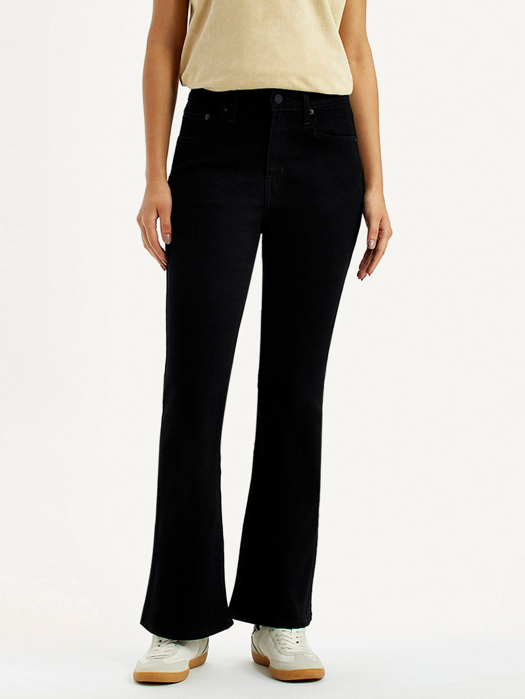 Women's 726 Black Slim Flared Fit High Rise Jeans