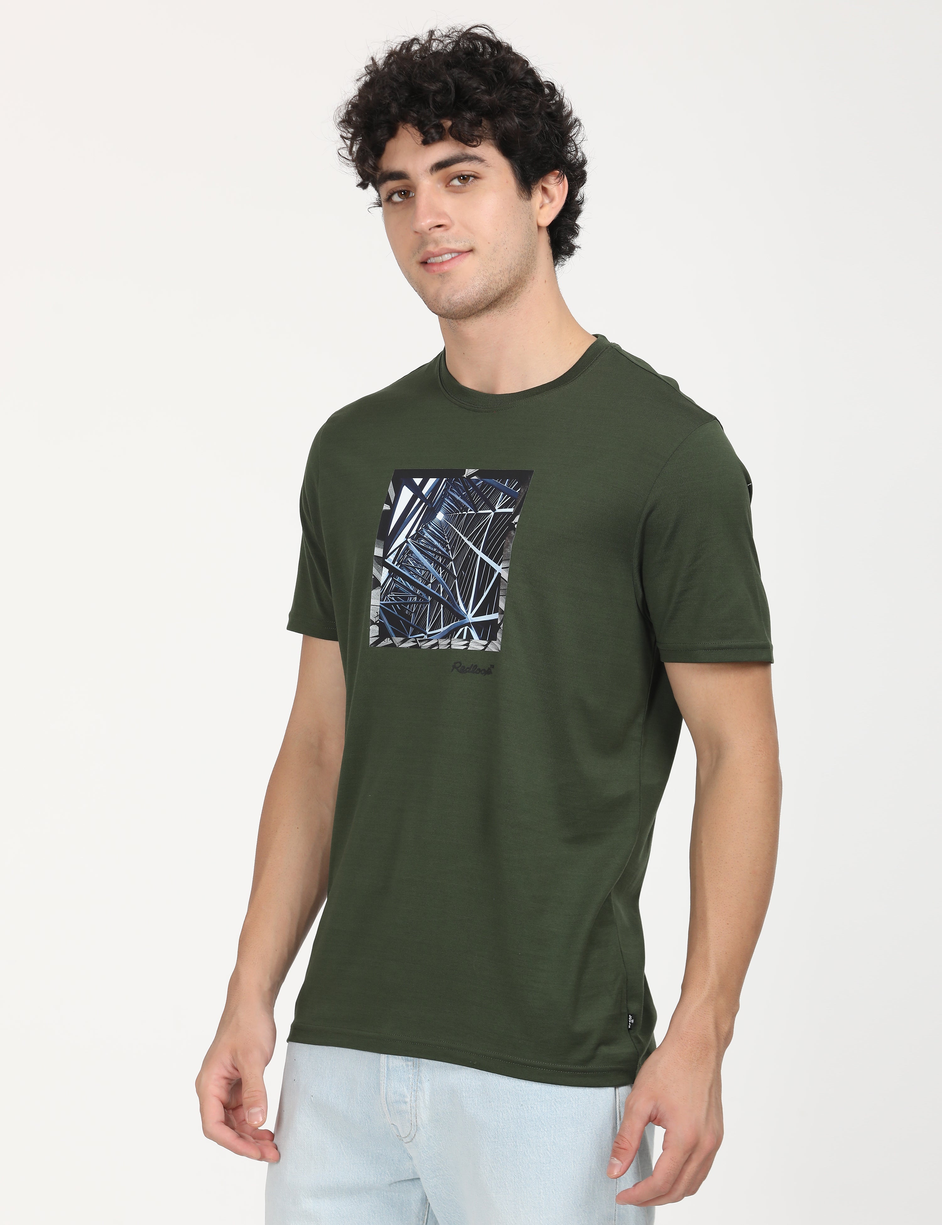 Men's Redloop Graphic Print Slim Fit T-shirt