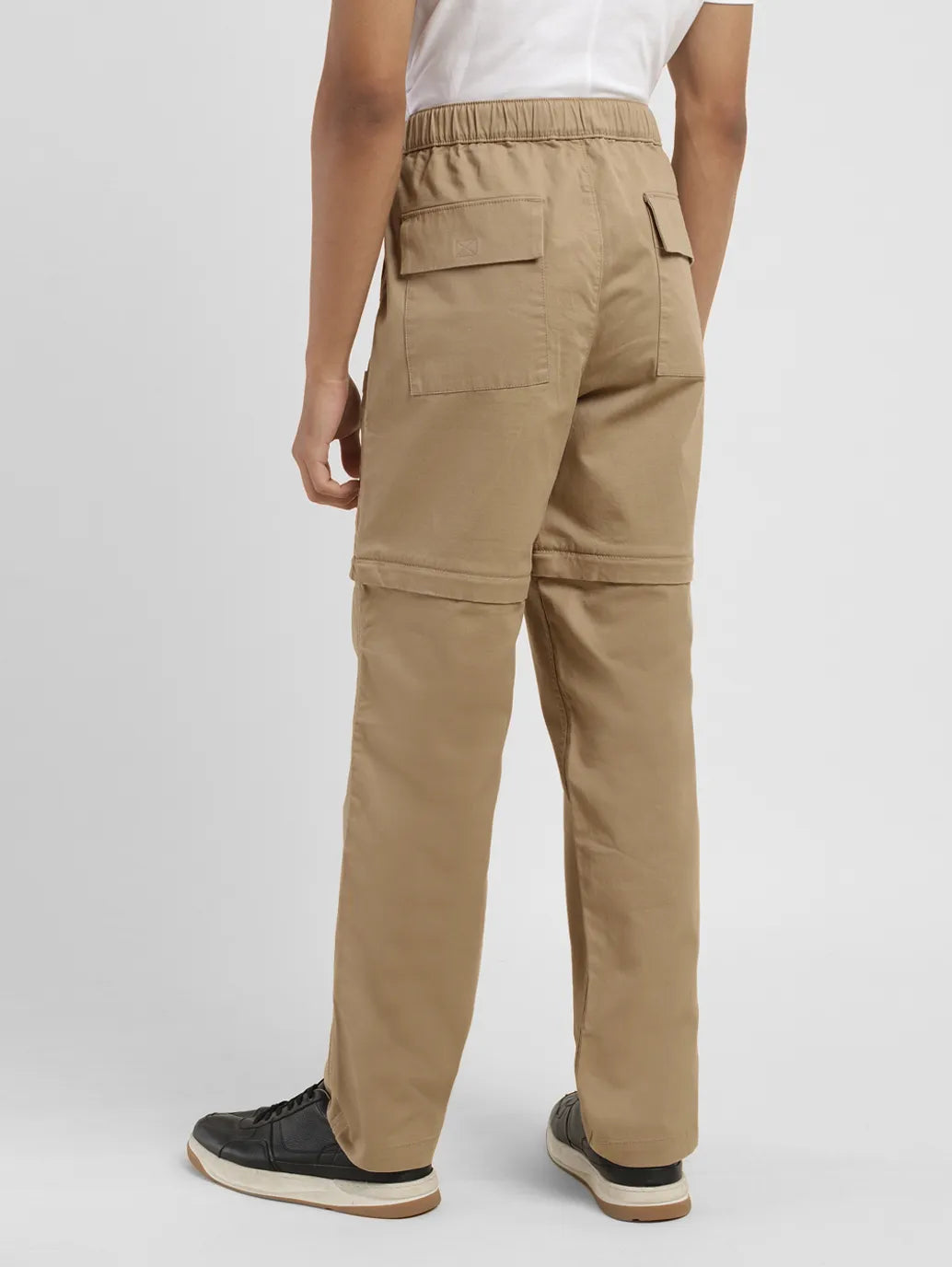 Men's Khaki Regular Fit Cargos