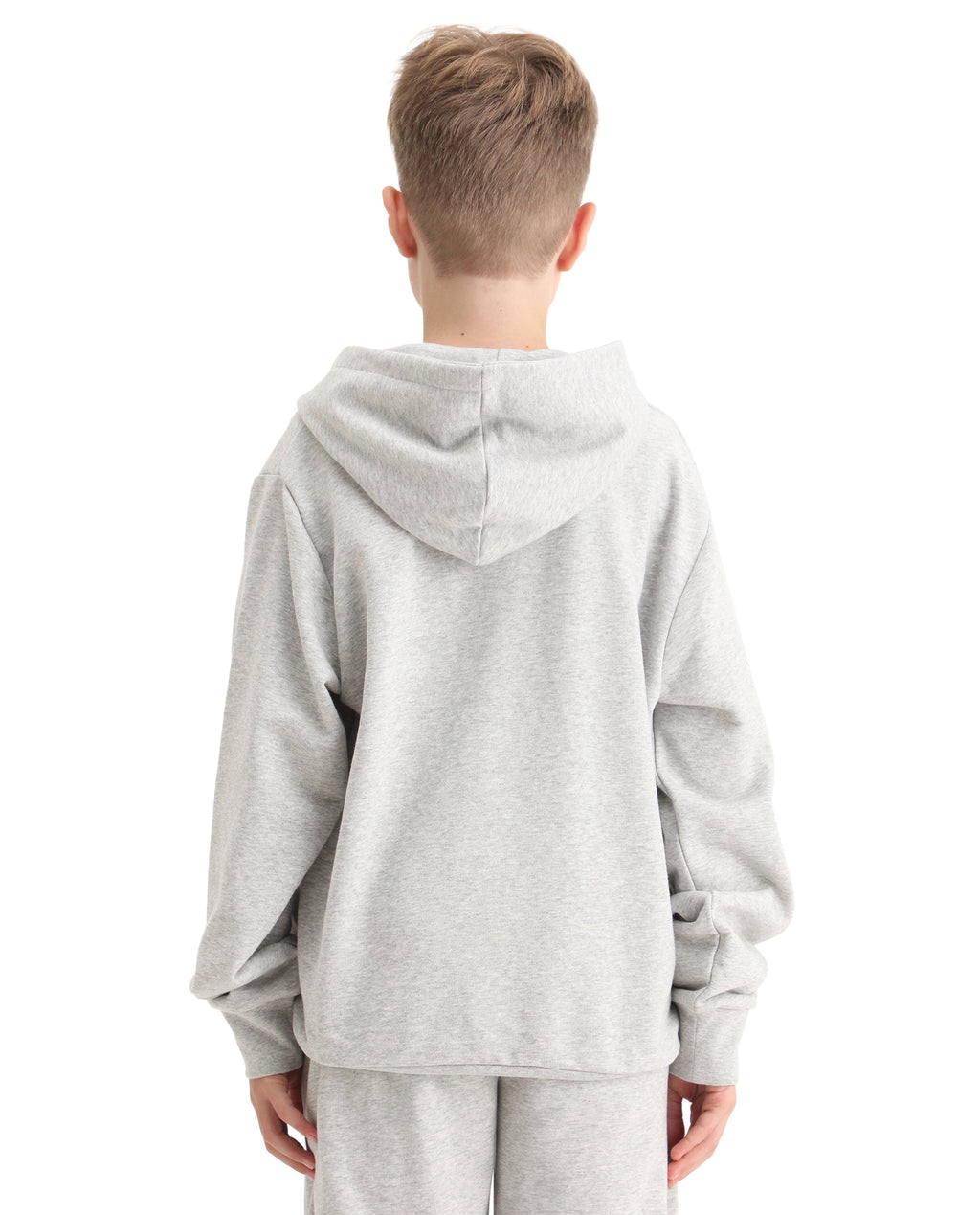 Rare Ones Kids Arno Melange Grey Cotton Blend Hd Print Oversized Sweatshirt