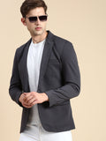 Men's Grey Slim-Fit Single Breasted Blazer