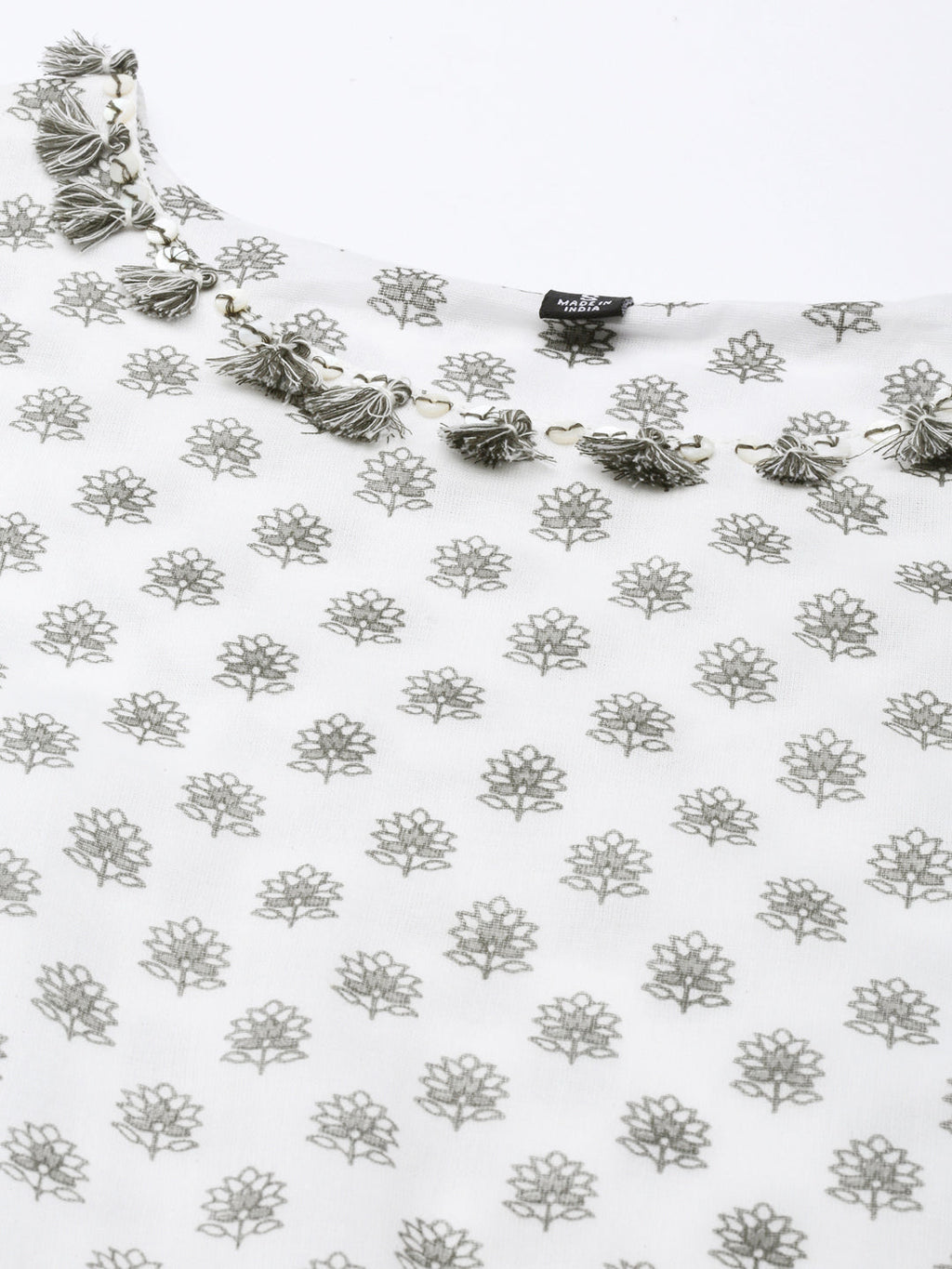 Women's Black Printed A-Line Kurta