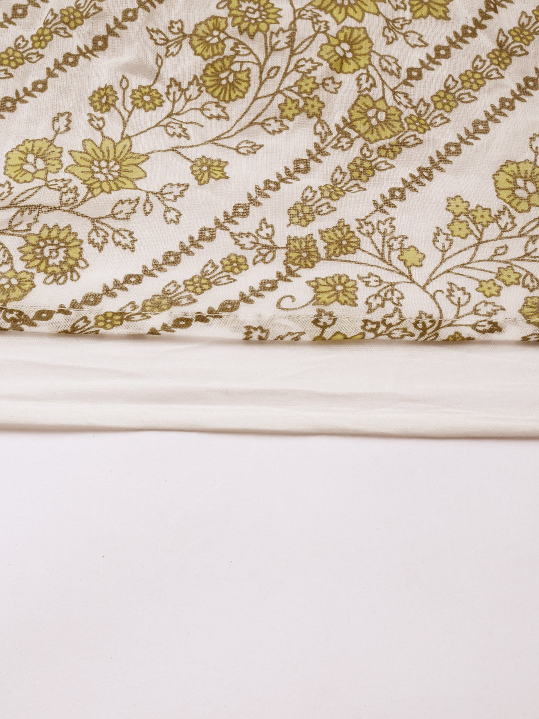 Women's Yellow Floral Printed A-Line Kurta