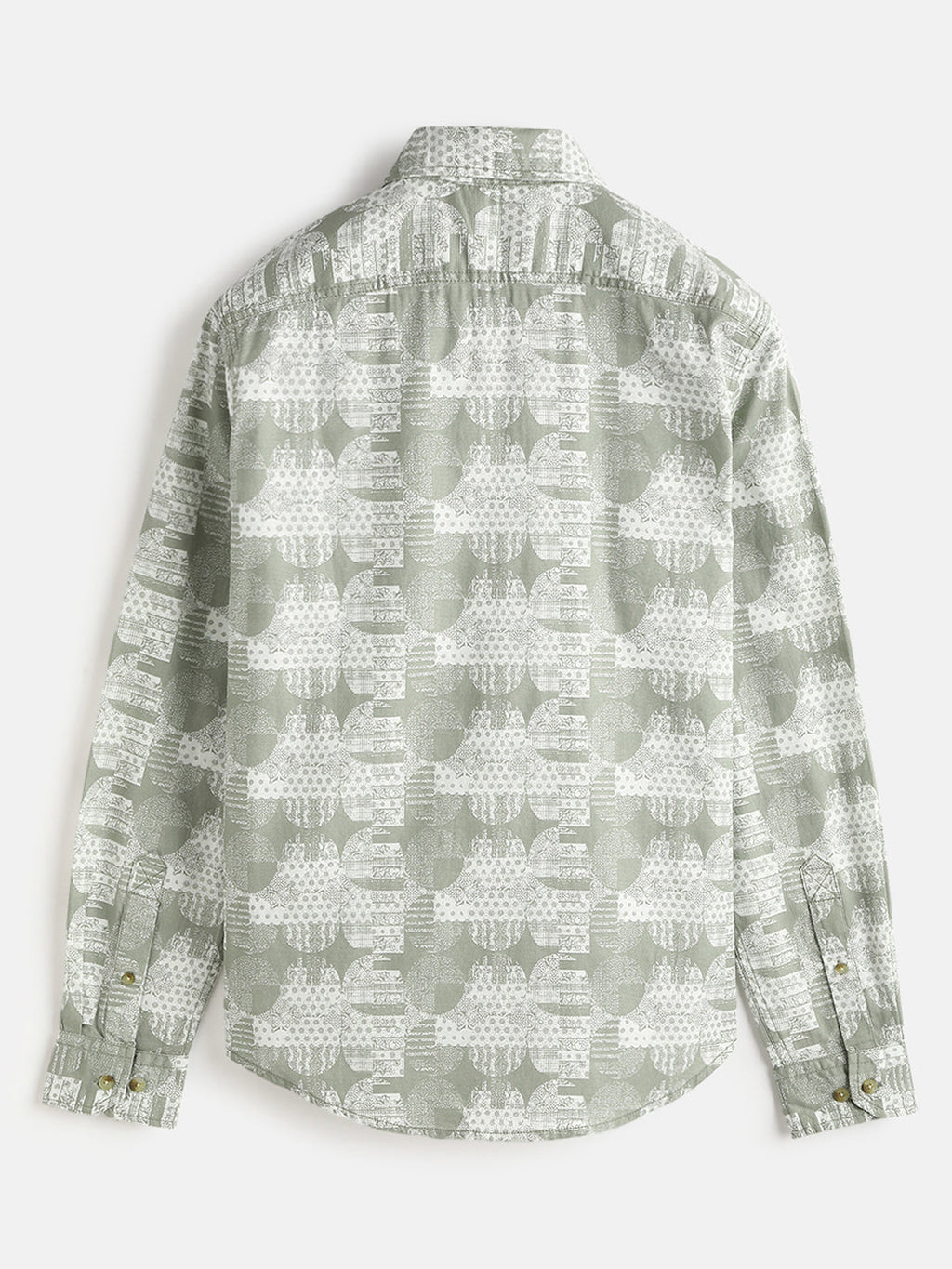 Abstract Printed Slim Fit Shirt | Green