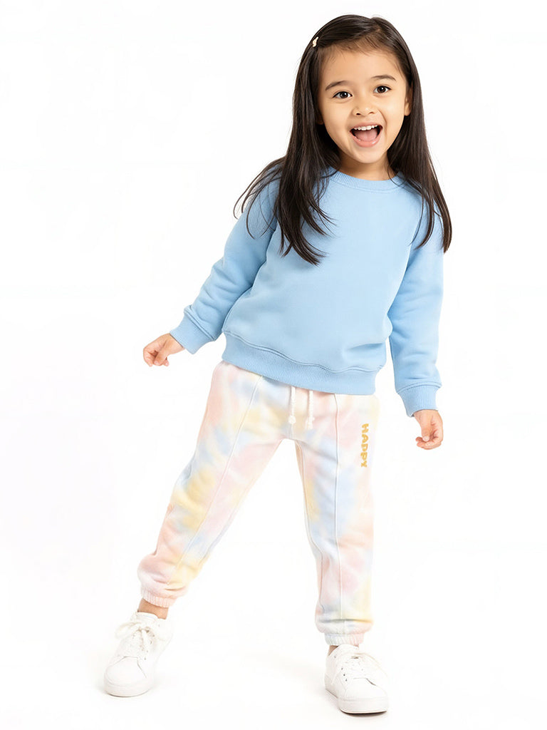 HOP Kids Multicolour Tie-Dye High-Rise Cotton-Blend Joggers