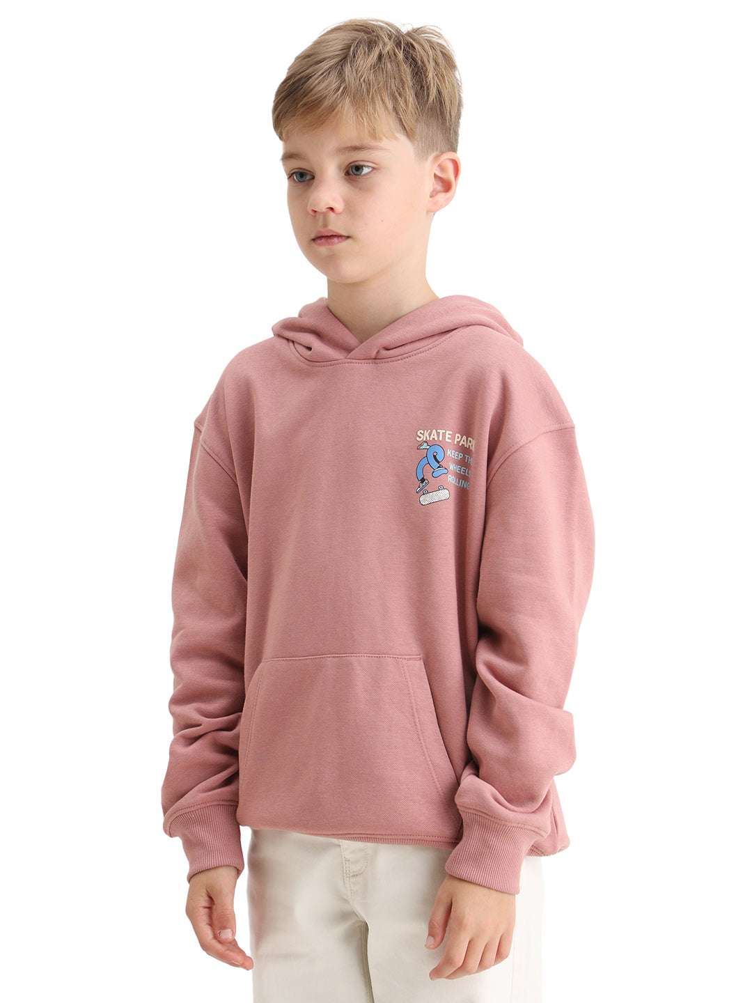 Rare Ones Kids Zaid Dusky Pink Cotton Hd Print Oversized Sweatshirt