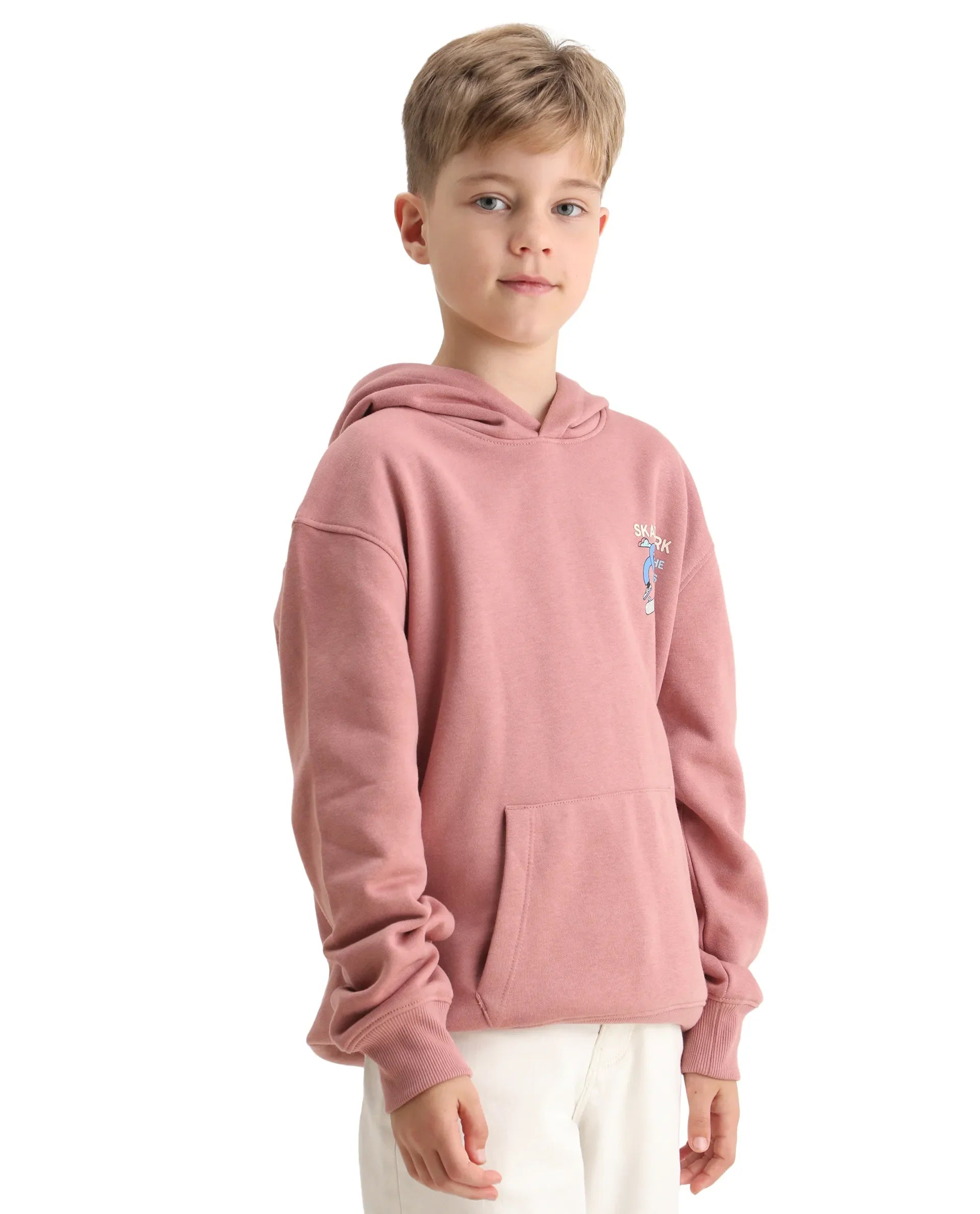 Rare Ones Kids Zaid Dusky Pink Cotton Hd Print Oversized Sweatshirt